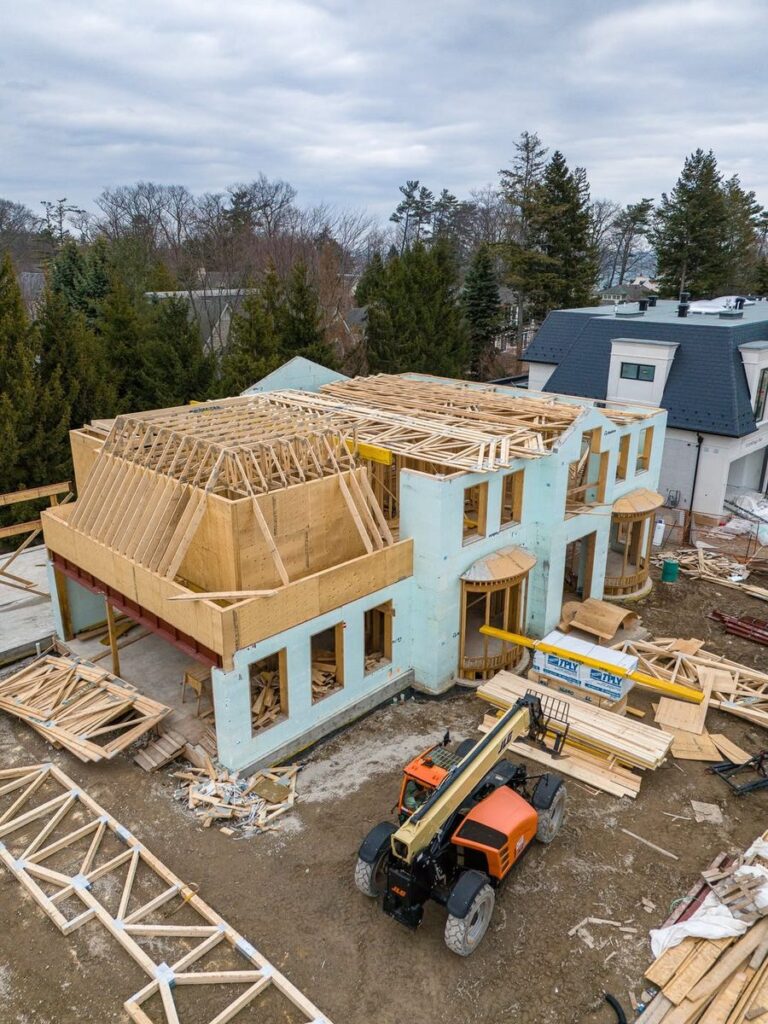 custom home framing, Burlington, Ontario. General contractor Cruzz Construction, Hamilton ON