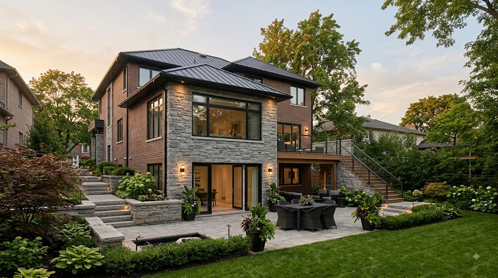 Exterior Burlington home with walkout basement