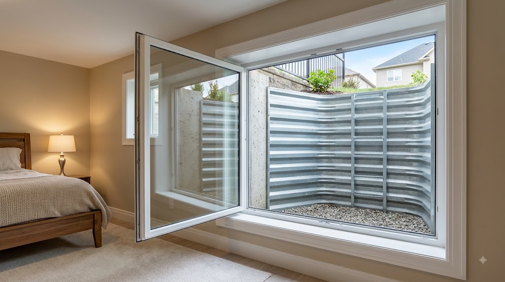 Proper basement egress windowwell