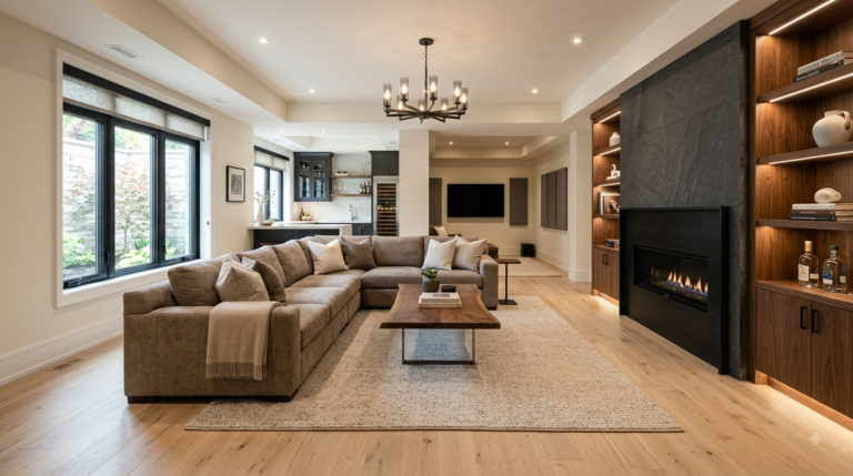 Luxury Burlington basement renovation