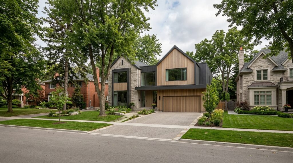 Custom luxury home integrated into an established Mississauga neighbourhood