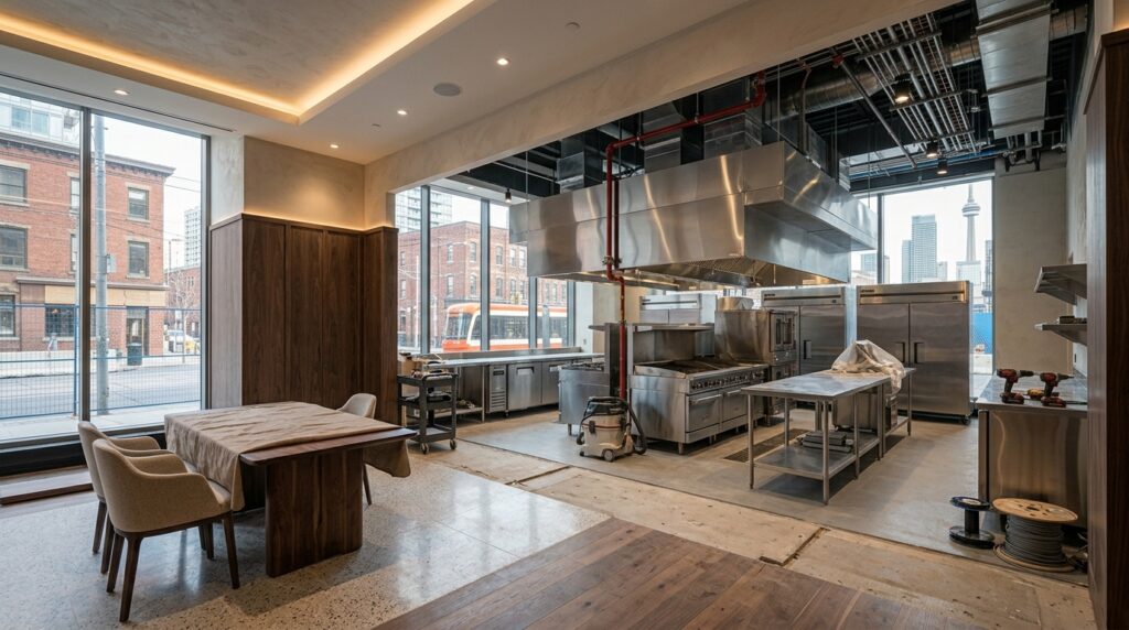 Toronto restaurant commercial construction and interior fit-out